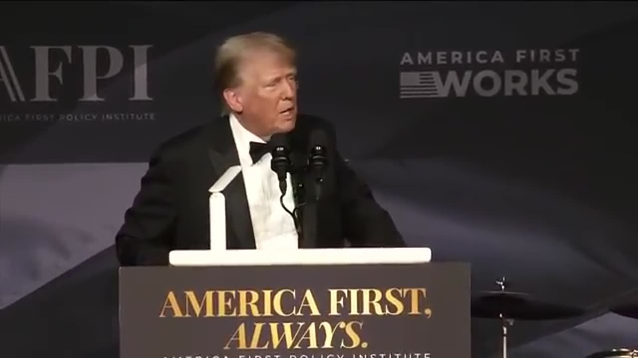 Donald Trump give remarks at the America First Police Institute gala