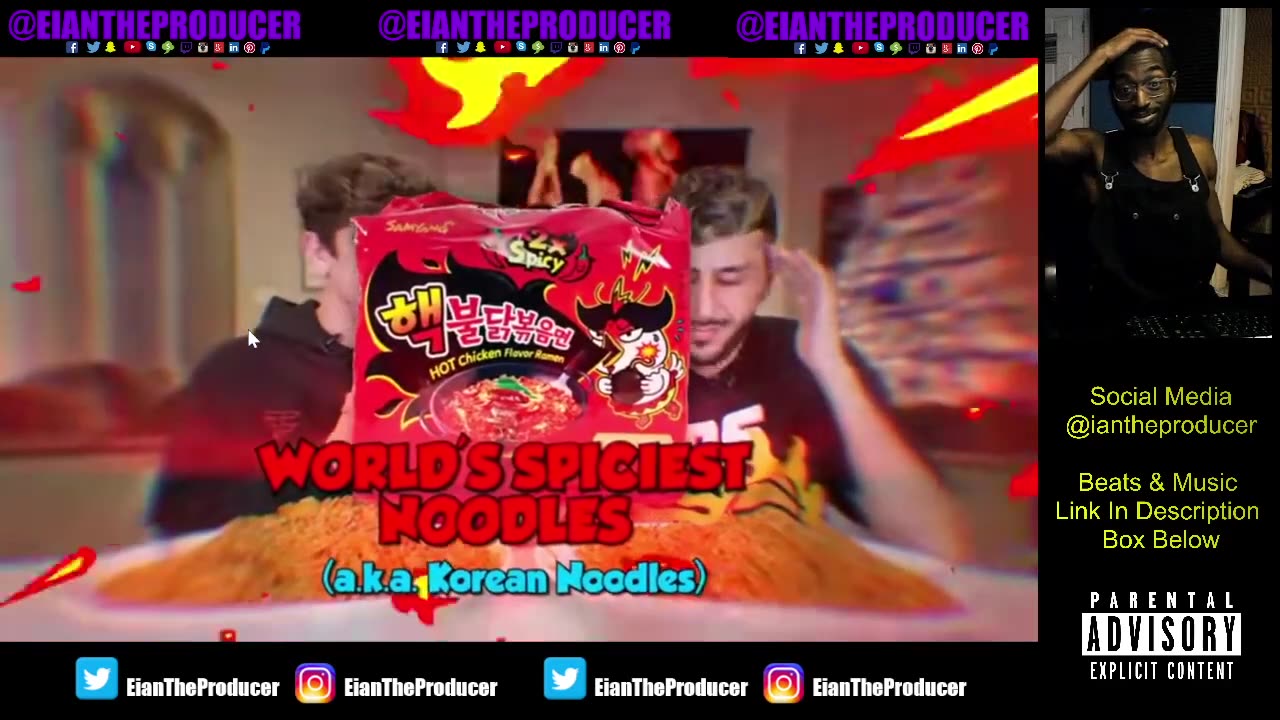 FaZe Rug Eating the Worlds Spiciest Korean FIRE Noodles reaction