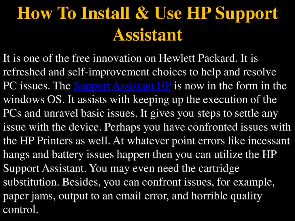 How To Install & Use HP Support Assistant