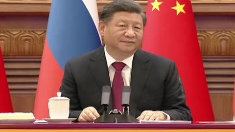 Russian President Vladimir Putin meets President Xi Jinping online