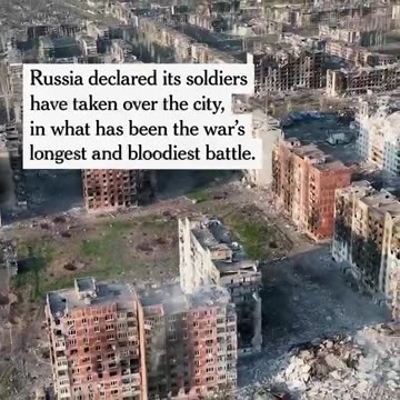 NYT shows an aerial view of destroyed Bakhmut