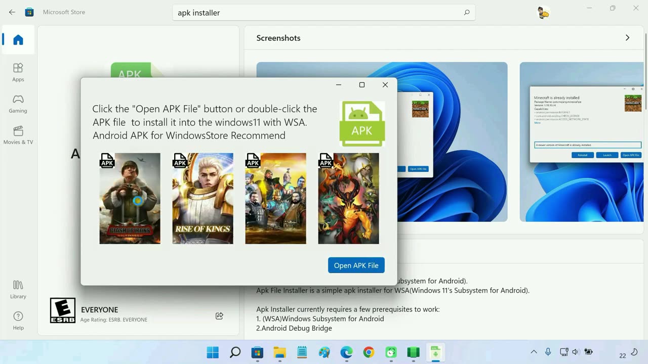 Run/Install APK Files on Windows 11 PC [without Emulator]