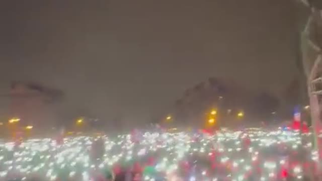 Paris France - all protesters gather together last night chanting Liberta