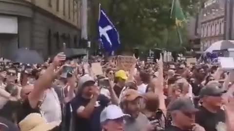 Trump Flag Spotted In Australian Protest Against J4b Mandates