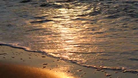 Sea side sunset view