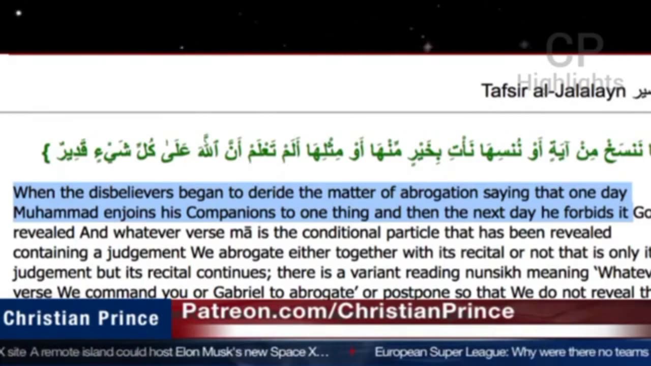 Christian Prince Copy cut paste cult called Islam