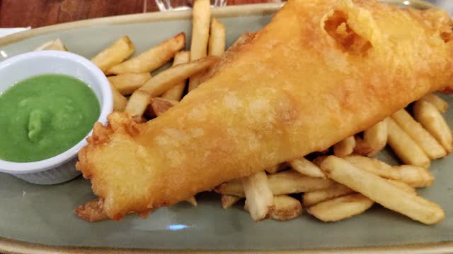 Fish and Chips a typical pub dish in England