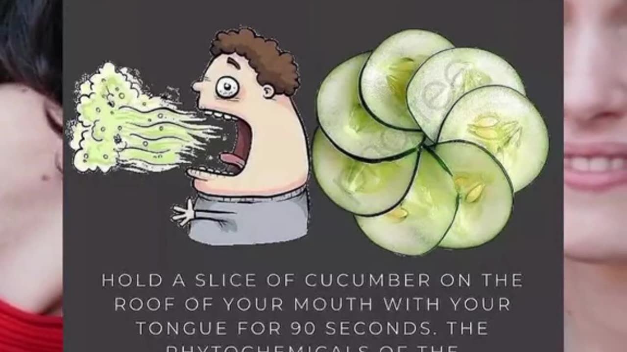 How to cure bad breath. Cucumber remedy bad breath cure