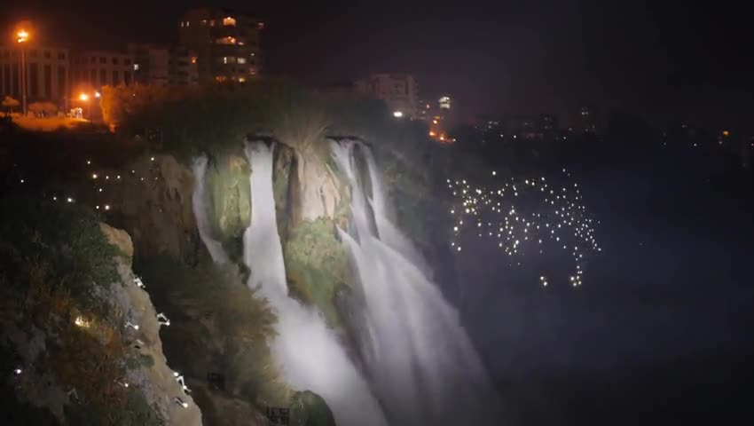 waterfall at night sounds