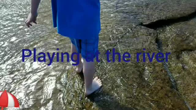 Playing at the river