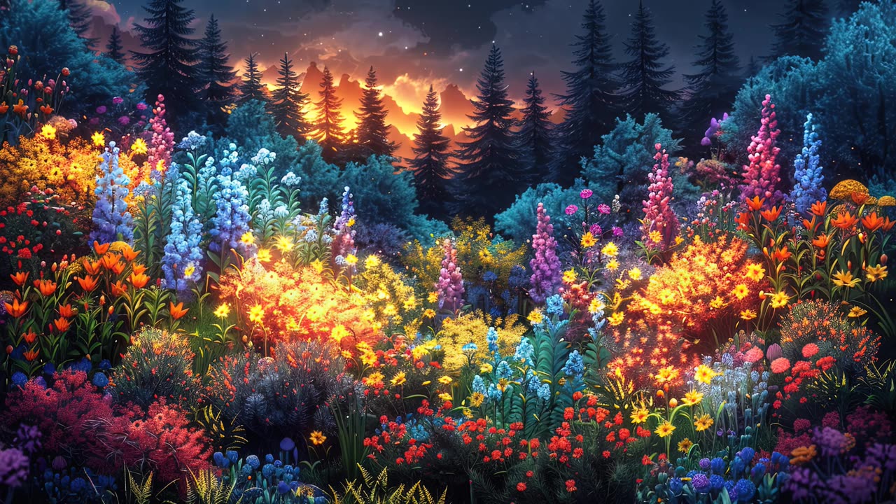 Wildflower Fantasia | AI Science Fiction and Fantasy Digital Art Lookbook | Slideshow