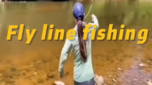 Fly line fishing