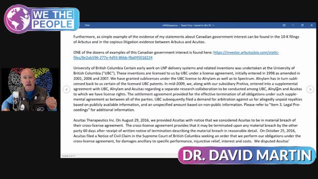 Dr. David Martin: Trudeau Pfizer and Moderna - the truth!