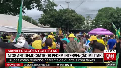 Manifestação golpista: Atos antidemocráticos pedem intervenção militar | LIVE CNN