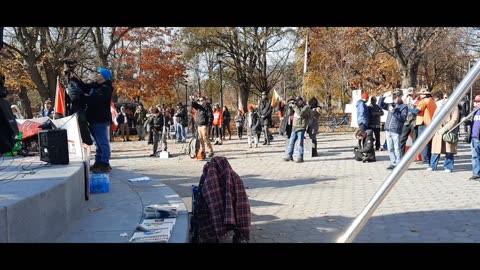 2023 11 18 Vaughan convoy Toronto Derek Noonan and Laszlo Kandrezie speech