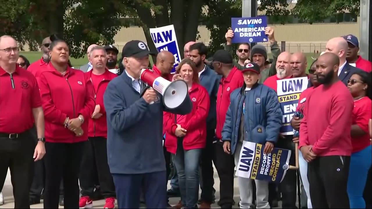 Biden Tells Striking Auto Workers 'You Deserve What You've Earned'