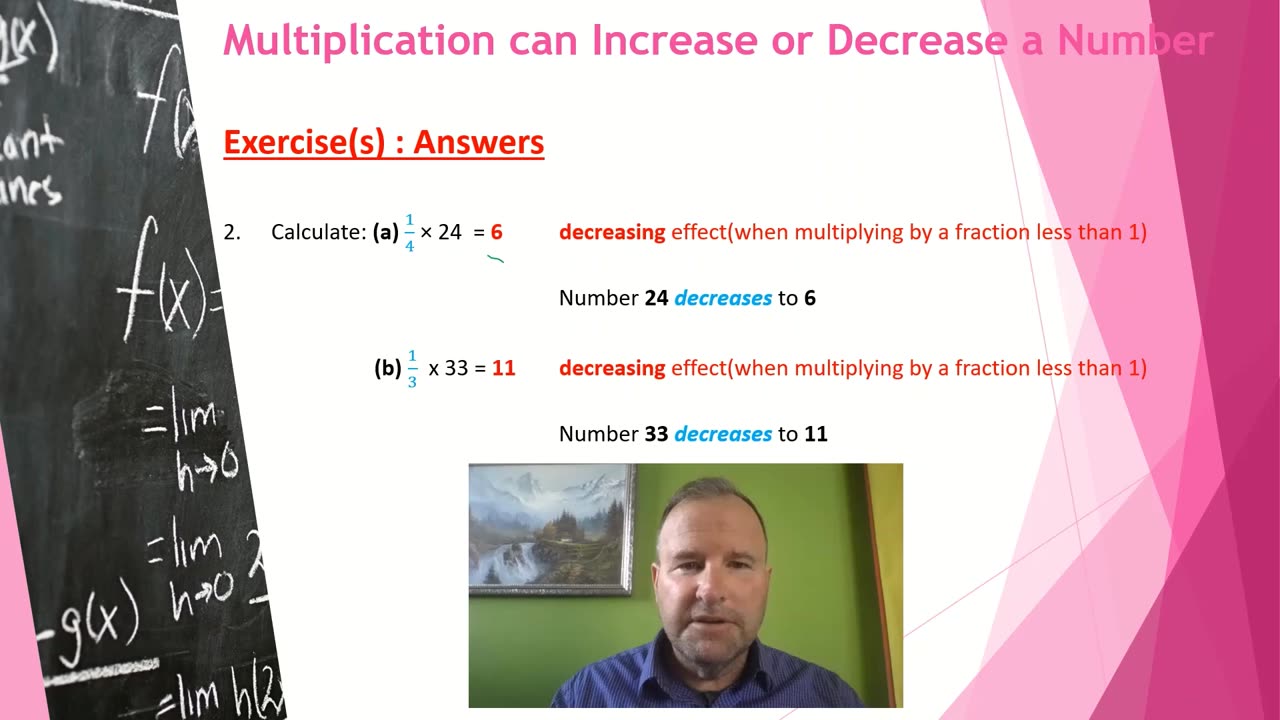 Multiplication can Increase or Decrease Numbers Part 2 Exercises