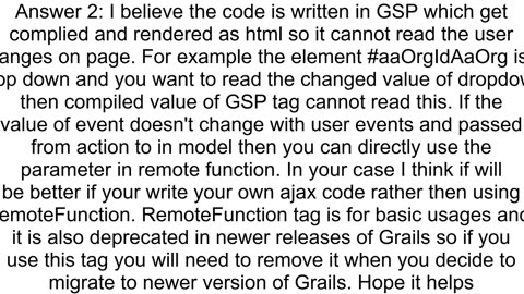 How can I pass JavaScript variable to Grails controller using remoteFunction