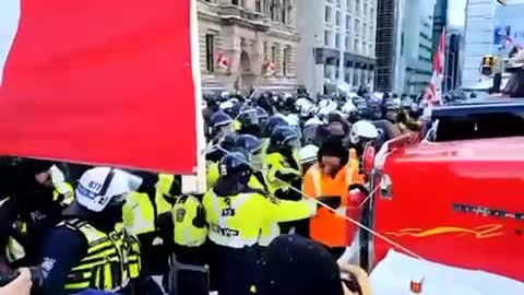 Ottawa police physically attack peaceful protesters!