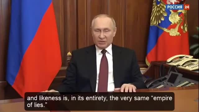 Vladimir Putin - Russia's Actions in Ukraine are Directly Related to NATO