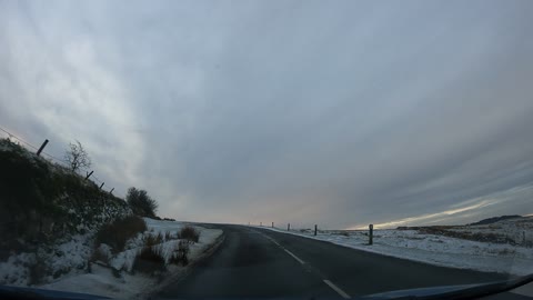 Driving in Dartmorr. Snowy landscape 14th Dec 2022