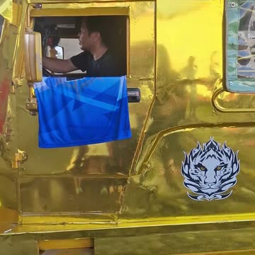Wow cool a gold Jeepney!