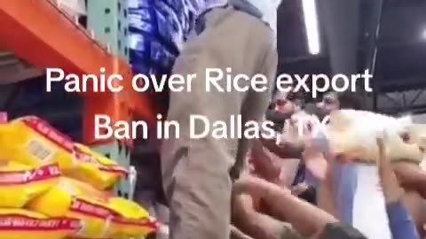 Bidenomics. Panic in Dallas over Rice Export Ban