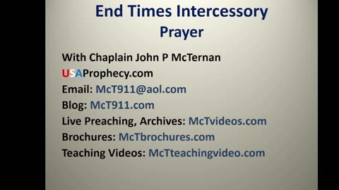 End Times Prayer and Intercession