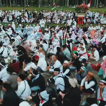Massive pro-Palestine Hamas protest in Jakarta, Indonesia