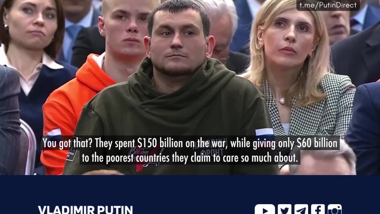 2023-03-04 Putin The G7 is spending more on fueling the war in Ukraine than on aid deliveries