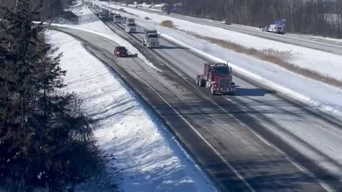 Massive convoy from BC heading to Ottawa (Jan. 29, 2022)