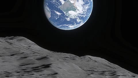 Earth above creat tha moon