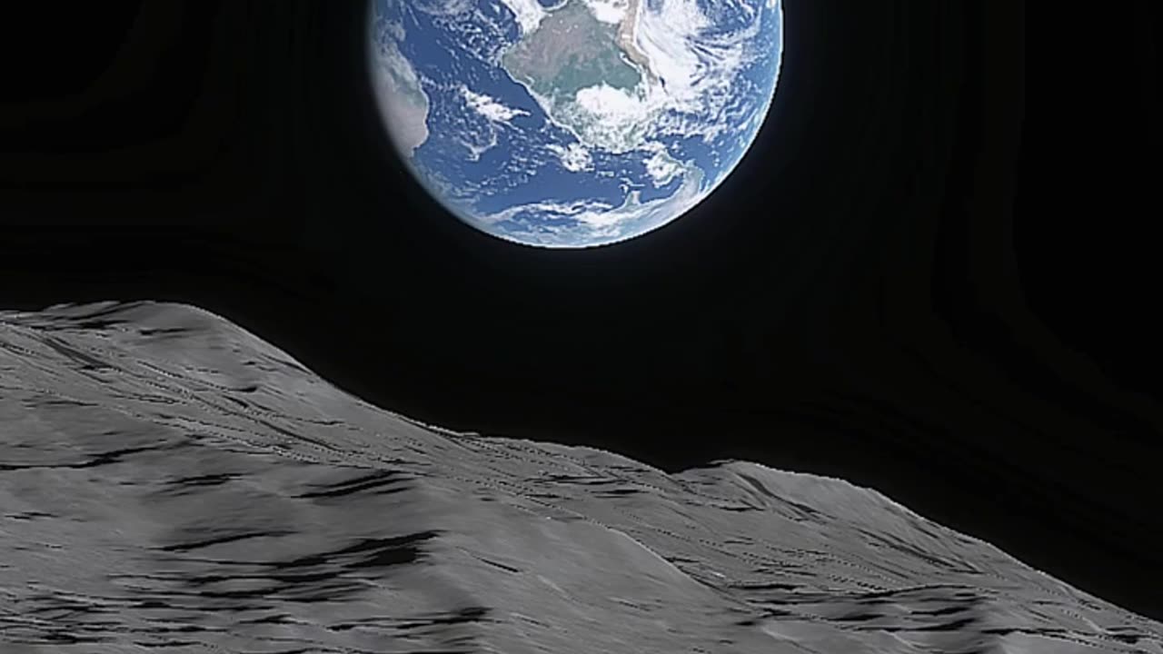 Earth above creat tha moon