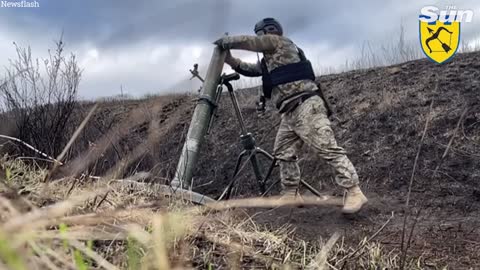 Ukrainian troops use 'repaired and captured' Russian mortar against enemy