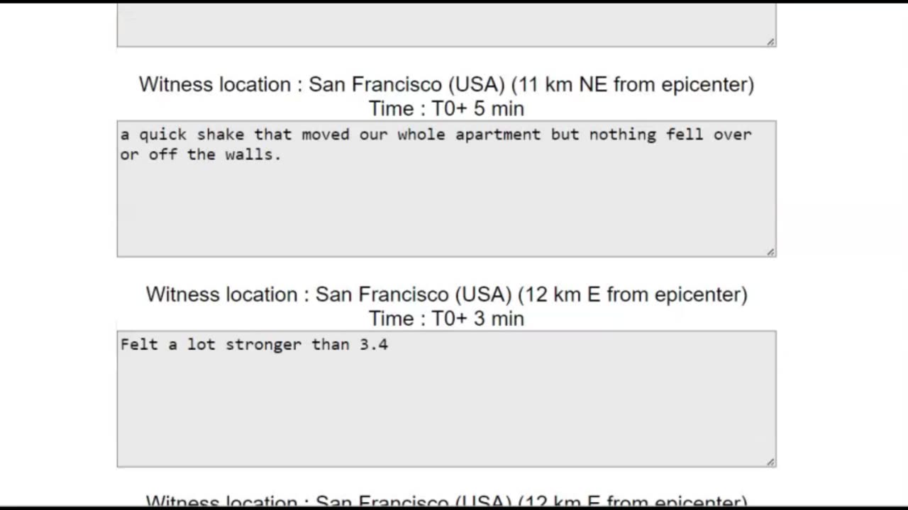 San Andreas Fault, Earthquake Shakes San Francisco, Magnitude 3.4