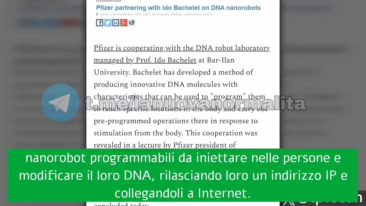 TRANSUMANESIMO - Tecnologia Autoassemblante iniettata in corpi umani