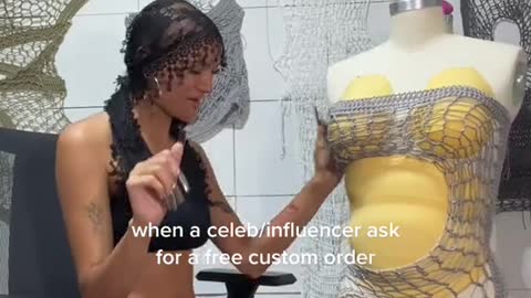 when a celeb/influencer ask for a free custom order