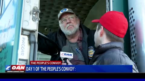 Day 1 of The People's Convoy: Adelanto, CA to Kingman, AZ (Update From the USA Trucker Convoy) #OAN