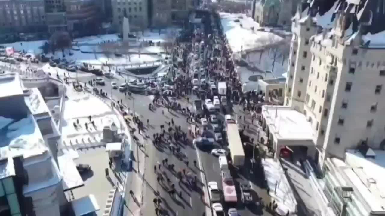 Breathtaking Aerial Footage Of Brave People Standing Together, Peacefully Protesting For Freedom