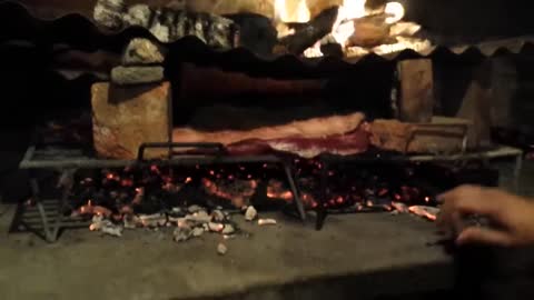 Argentine cuisine: Two fires Costillar (2/4)