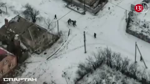 Russians carried wounded SOLDIERS to civilian HOUSES, which were targeted by MORTARS