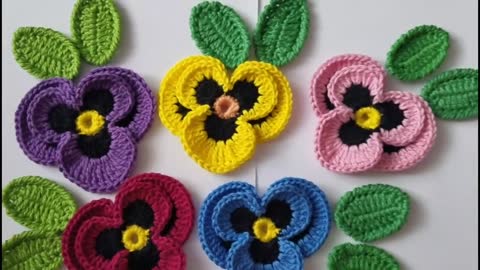 pansyflowers crochetflowers