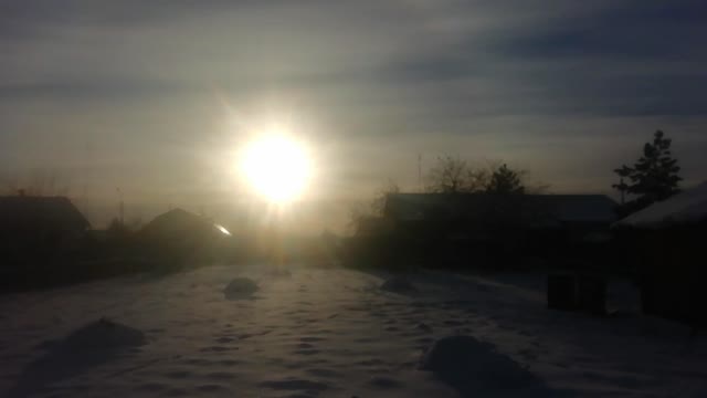 Siberia the beginning of the day