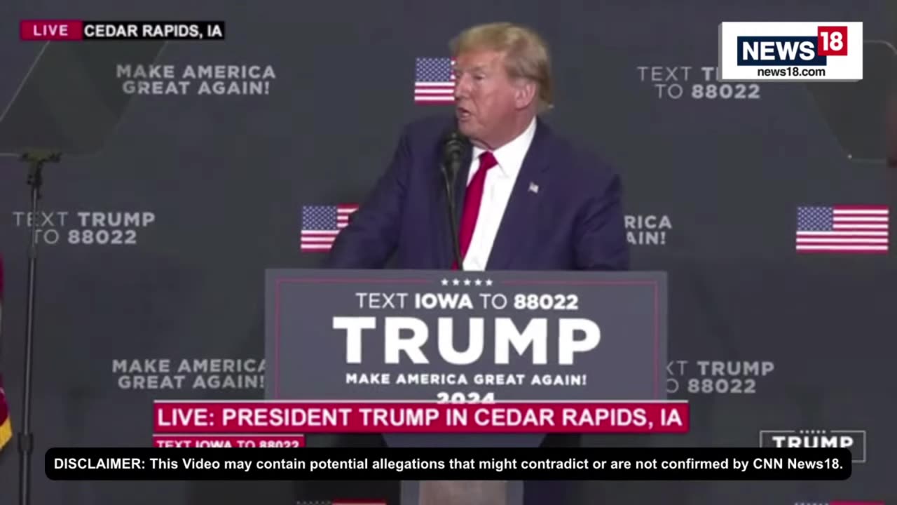 Donald Trump's speech at lowa rally