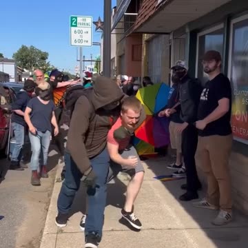 LGBTQ activist beats up teen whose father was bloodied by activists at an Indiana drag show for kids