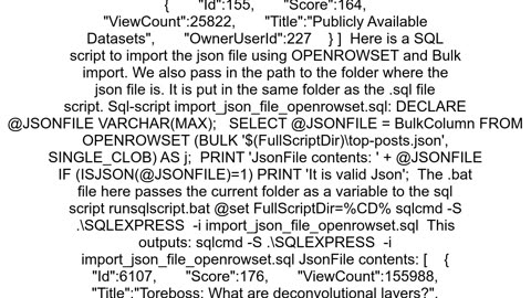 Insert JSON file into SQL Server database