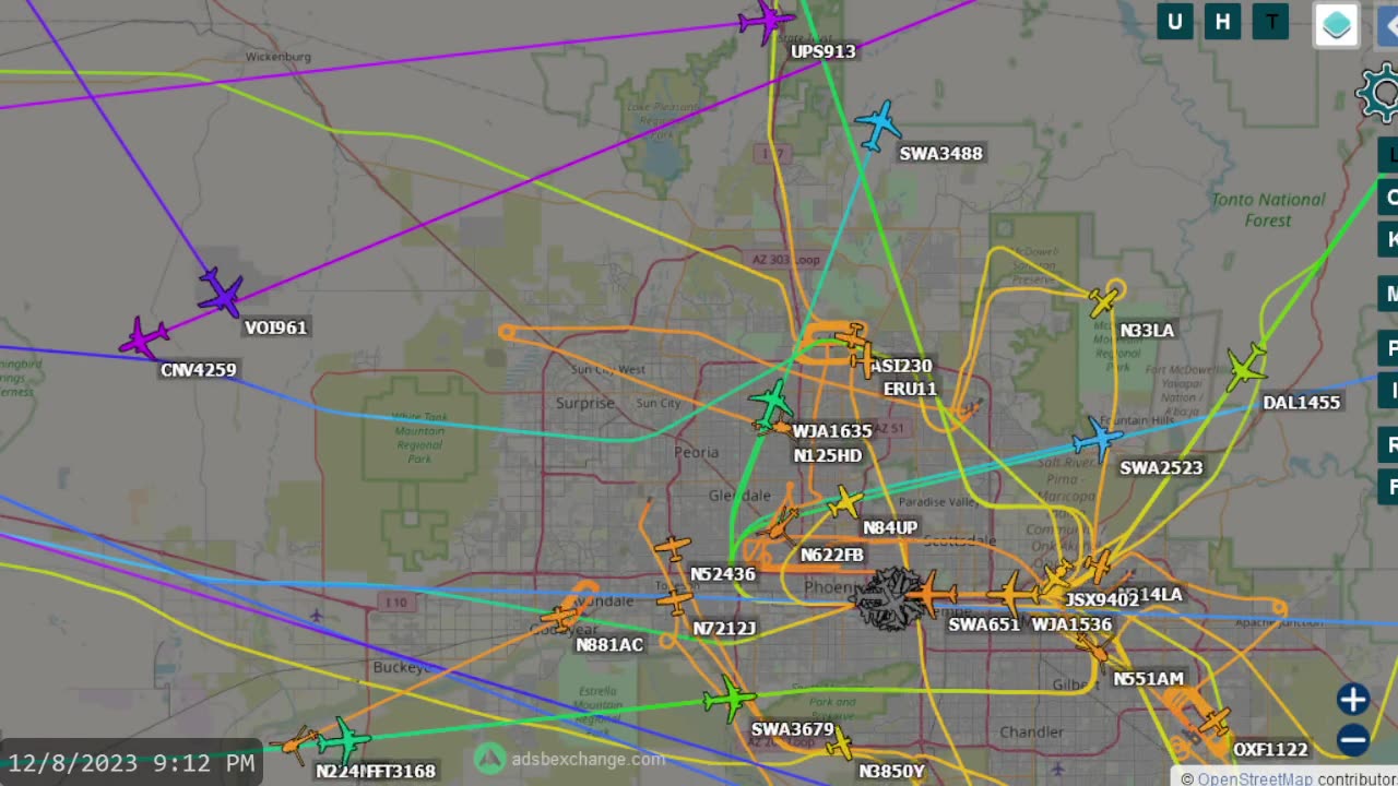 How did you sleep last night - this is how - Phoenix Air Pollution Traffic Time Lapsed for Dec 8th