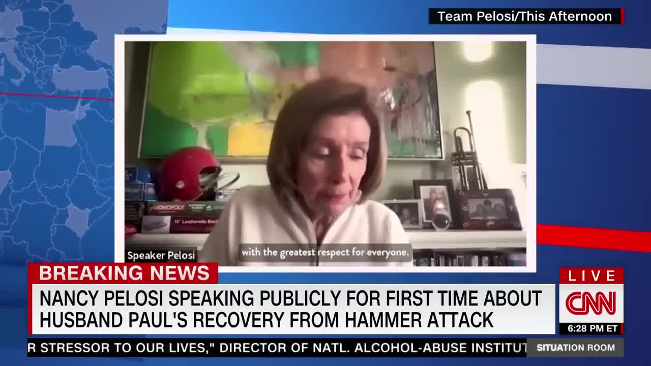 Nancy Pelosi releases first public on-camera comments since husband's attack