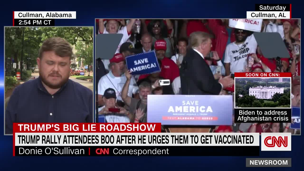 Trump gets booed about Vaccine stance in Alabama!