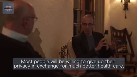 Yuval Noah Harari discusses a biometric sensor inside the body in 2017